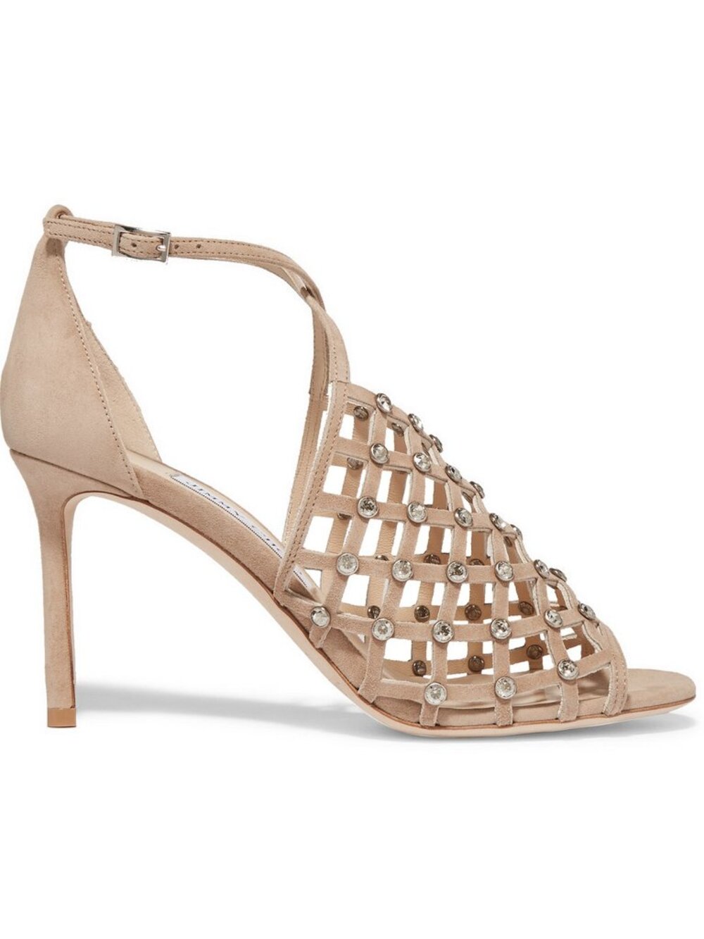 NEW JIMMY CHOO Crystal Caged Heeled - Glam Sandals for Wedding & Events